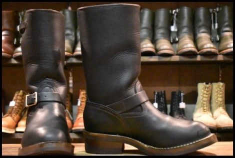 【10EEE 美品 20年】WESCO ウエスコ カスタムボス ブラック 黒 11インチハイト ビブラム700 レザーライニング ブーツ BOSS HOPESMORE