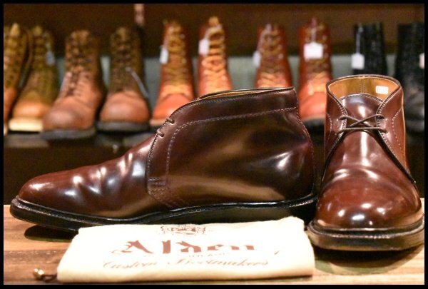 【8.5D 良品】ALDEN オールデン 1339 チャッカ バーガンディ コードバン シューズ 編み上げ 短靴 ブーツ HOPESMORE