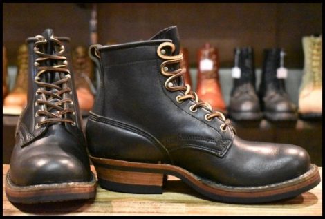 【8.5E 箱付 美品】WHITE’S ホワイツ スモークジャンパー ブラック ビブラム430シングル 編み上げ レースアップブーツ HOPESMORE