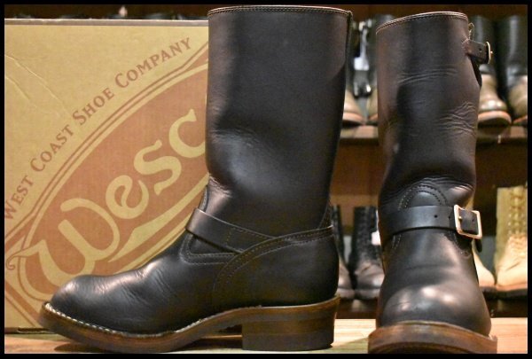 【10EEE 美品 20年】WESCO ウエスコ カスタムボス ブラック 黒 11インチハイト ビブラム700 レザーライニング ブーツ BOSS HOPESMORE