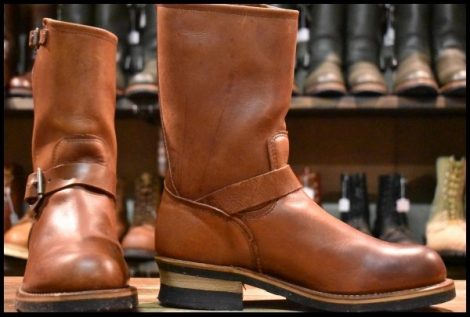 【7.5D 良品 PT83 90年10月刻印】レッドウィング 8269 エンジニア 茶 ブラウン スチールトゥ ブーツ redwing HOPESMORE