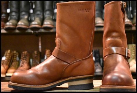 【7.5D 良品 PT83 90年10月刻印】レッドウィング 8269 エンジニア 茶 ブラウン スチールトゥ ブーツ redwing HOPESMORE