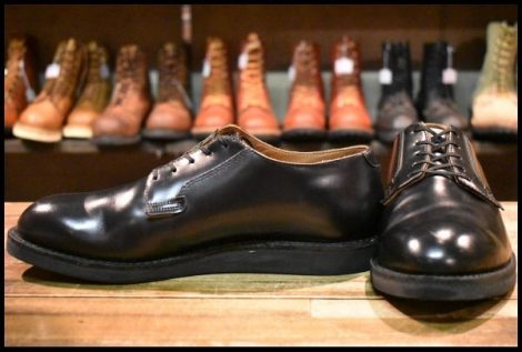 【10D 美品 22年】レッドウィング 101 ポストマン シューズ 黒 ブラック シャパラル 短靴 ローカット 編み上げ ブーツ redwing HOPESMORE