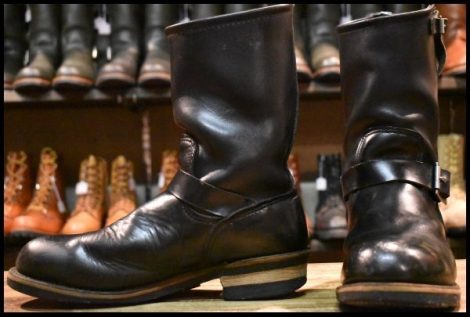 【9D 良品 PT91プリント 94年05月刻印】レッドウィング 2268 エンジニア ブラッククローム スチールトゥ ブーツ redwing HOPESMORE