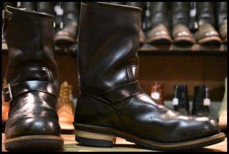 【9D 良品 PT91プリント 94年05月刻印】レッドウィング 2268 エンジニア ブラッククローム スチールトゥ ブーツ redwing HOPESMORE