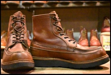 【9.5E 箱付 良品 50周年限定モデル 犬タグ】レッドウィング 1950 アイリッシュセッター 茶 黒ソール 編み上げ ブーツ redwing HOPESMORE