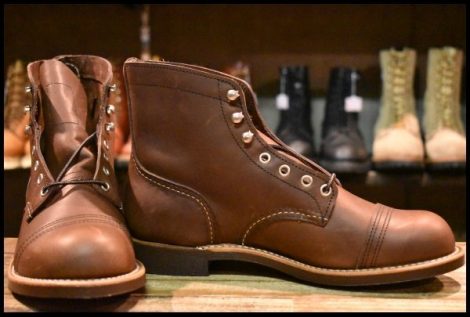 【7.5D 箱付 未使用 23年】レッドウィング 8111 アイアンレンジャー アンバー ハーネス キャップトゥ ブラウン ブーツ redwing HOPESMORE
