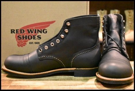 【7.5D 箱付 未使用 24年】レッドウィング 8084 アイアンレンジャー ブラック ハーネス キャップトゥ 編み上げ ブーツ redwing HOPESMORE