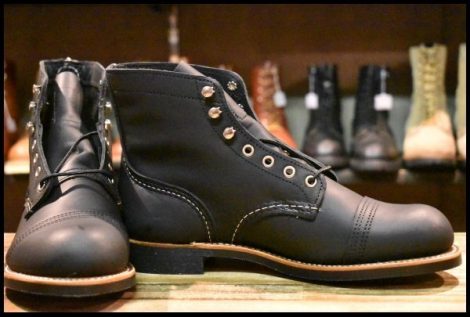 【7.5D 箱付 未使用 24年】レッドウィング 8084 アイアンレンジャー ブラック ハーネス キャップトゥ 編み上げ ブーツ redwing HOPESMORE