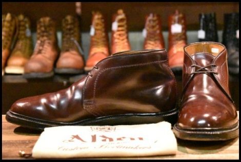 【8.5D 良品】ALDEN オールデン 1339 チャッカ バーガンディ コードバン シューズ 編み上げ 短靴 ブーツ HOPESMORE