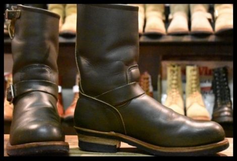 【9D 良品 PT99刺繍】レッドウィング 8273 エンジニア 緑 カンガタン グリーン スチールトゥ ブーツ redwing HOPESMORE