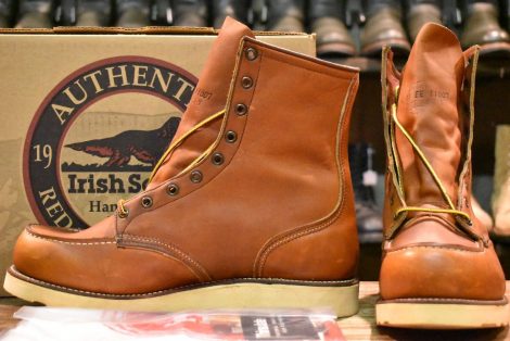 【11EE 箱付 DEAD 犬刻印 97年】レッドウィング 879 ロング アイリッシュセッター オロイジナル モックトゥ ブーツ redwing HOPESMORE