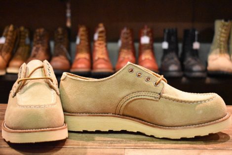 【9D 箱付 DEAD 羽タグ 90’S】レッドウィング 8105 スエード オックスフォード タンラフアウト モックトゥ 短靴 ブーツ redwing HOPESMORE