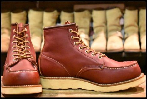 【7E 良品 犬タグ 98年】レッドウィング 8875 アイリッシュセッター 赤茶 オロラセット モックトゥ 編み上げ ブーツ redwing HOPESMORE