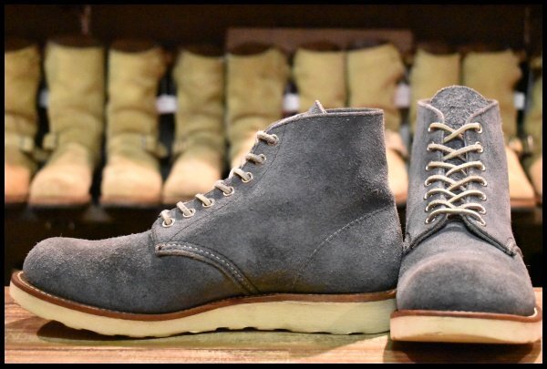 【7.5D 良品 11年】レッドウィング 8144 スエード アイリッシュセッター スレートブルー 青 プレーントゥ ブーツ redwing HOPESMORE