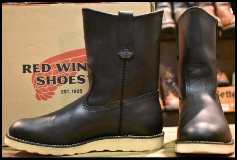 【7.5E 箱付 美品 11年】レッドウィング 8169 ペコス 黒 ブラッククローム プルオン ブーツ redwing pecos HOPESMORE