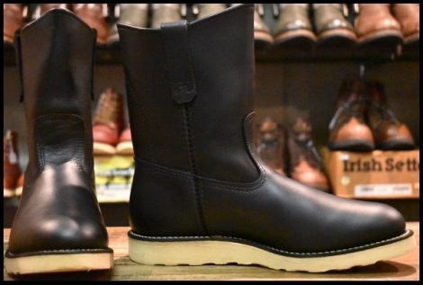 【7.5E 箱付 美品 11年】レッドウィング 8169 ペコス 黒 ブラッククローム プルオン ブーツ redwing pecos HOPESMORE