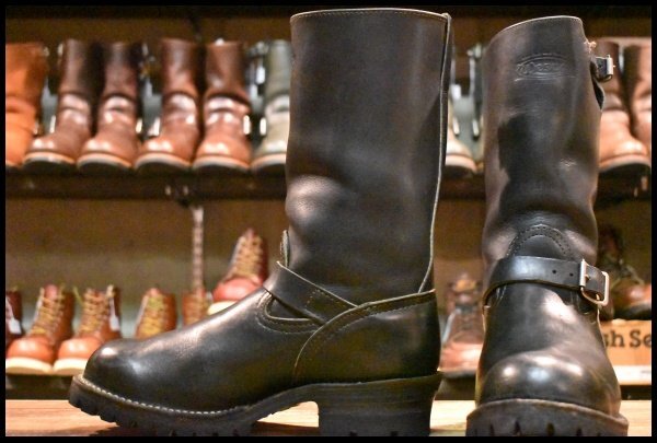 【8.5EE 良品 01年】WESCO ウエスコ カスタムボス ブラック 黒 ビブラム100シングル 11インチハイト ローラーバックル ブーツ HOPESMORE