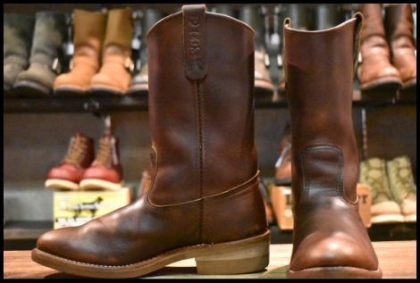 【7E 美品 08年】レッドウィング 8159 ペコス 茶 ブラウン アンバー ハーネス プルオン 1155 ブーツ redwing pecos HOPESMORE