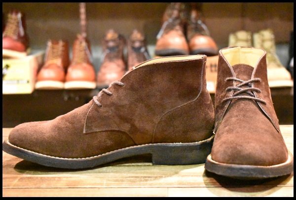 【25.5? 良品】GLEEM グリーム デザートブーツ スエード ブラウン ブーツ スエード チャッカ HOPESMORE