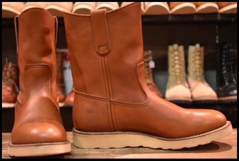 【8D 箱付 美品 旧犬タグ 87年】レッドウィング 866 ペコス 赤茶 オロラセット ブーツ redwing pecos ビンテージ HOPESMORE