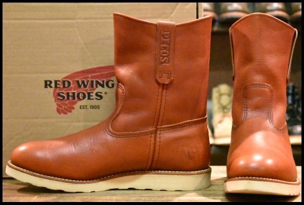 【9E 箱付 美品 14年】レッドウィング 8866 ペコス 赤茶 オロラセット クッションソール ブーツ redwing HOPESMORE