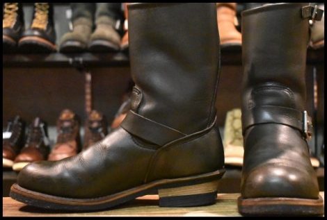 【8.5D 良品 PT99刺繍】レッドウィング 8273 エンジニア 緑 カンガタン グリーン スチールトゥ ブーツ redwing HOPESMORE