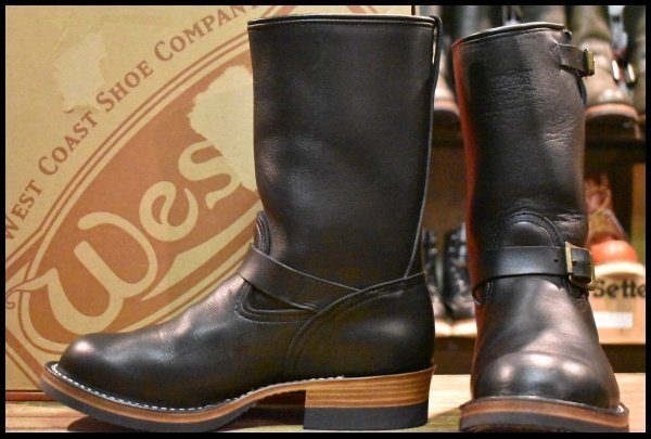 【8D 箱付 美品 旧ロゴ SCARECROW別注 00年】WESCO ウエスコ カスタムボス ブラック ビブラム705シングル スケアクロウ ブーツ HOPESMORE