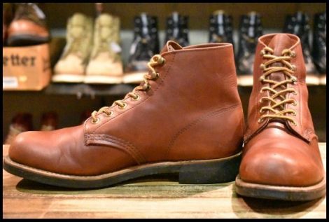 【7.5D 良品 旧羽タグ】レッドウィング 956 レースアップ 茶 ブラウン ビンテージ ブーツ redwing HOPESMORE