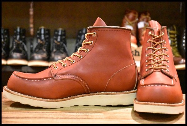 【8.5E 美品 犬タグ復刻 21年】レッドウィング 8875 アイリッシュセッター 赤茶 オロラセット モックトゥ ブーツ redwing HOPESMORE