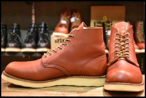 【9.5D 良品 10年】レッドウィング 8166 アイリッシュセッター 赤茶 オロラセット プレーントゥ ブーツ redwing HOPESMORE