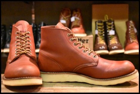 【9.5D 良品 10年】レッドウィング 8166 アイリッシュセッター 赤茶 オロラセット プレーントゥ ブーツ redwing HOPESMORE