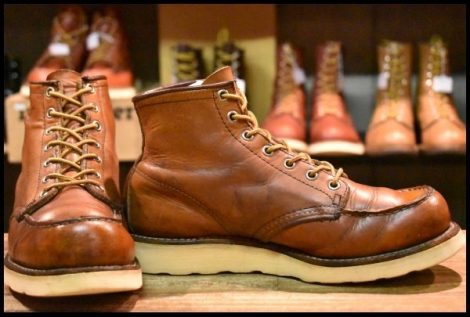 【7E 良品 旧犬タグ スクエアステッチ 82年5月刻印】レッドウィング 875 アイリッシュセッター ブーツ 茶 redwing ビンテージ HOPESMORE