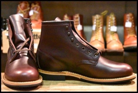 【6.5D 箱付 未使用 24年】レッドウィング 9419 ベックマン ブラックチェリー エクスカリバー プレーントゥ ブーツ redwing HOPESMORE