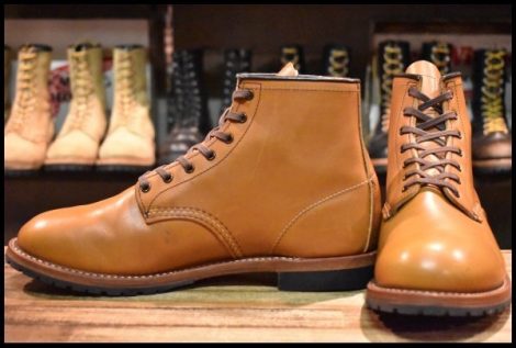 【10D 美品 14年】レッドウィング 9013 ベックマン チェスナット フェザーストーン プレーントゥ ブーツ 9413 redwing HOPESMORE