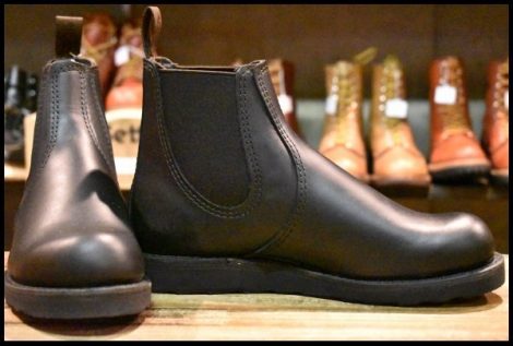 【7.5D 箱付 未使用 24年】レッドウィング 3194 クラシックチェルシー サイドゴア ブラック ハーネス 黒 ブーツ redwing HOPESMORE