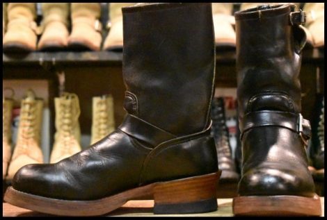 【8D 良品 PT91プリント 96年 カスタム】レッドウィング 2268 エンジニア ブラッククローム スチールトゥ ブーツ redwing HOPESMORE