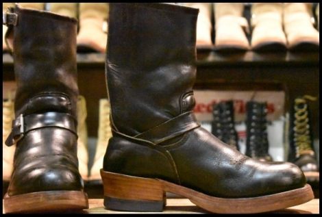 【8D 良品 PT91プリント 96年 カスタム】レッドウィング 2268 エンジニア ブラッククローム スチールトゥ ブーツ redwing HOPESMORE