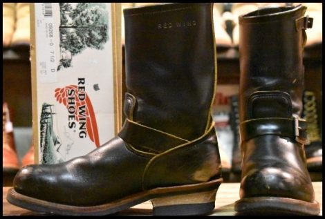 【7.5D 箱付 良品】レッドウィング 9268 エンジニア 黒 ブラック クローンダイク スチールトゥ ブーツ redwing HOPESMORE