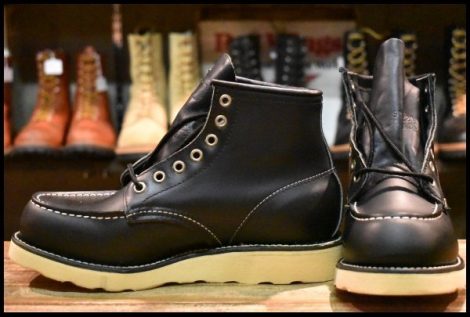 【6.5D DEAD 羽タグ 99年】レッドウィング 8130 アイリッシュセッター 黒 ブラッククローム モックトゥ 8179 ブーツ redwing HOPESMORE