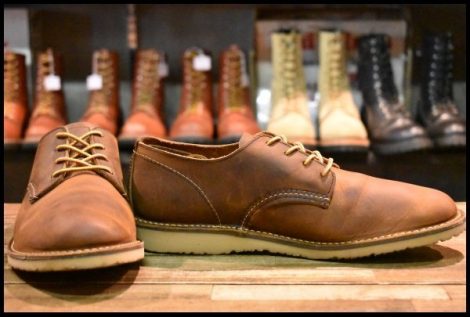 【9D 美品 19年】レッドウィング 3303 ウィークエンダーオックスフォード 茶 カッパーラフ＆タフ ブーツ redwing 3604 HOPESMORE