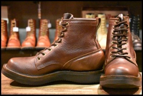 【8.5D 美品】GRIZZLY BOOTS グリズリーブーツ BLACK BEAR ブラックベア 茶 ブラウン 茶 ビブラム2021 編み上げ ブーツ HOPESMORE