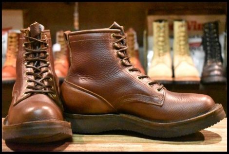 【8.5D 美品】GRIZZLY BOOTS グリズリーブーツ BLACK BEAR ブラックベア 茶 ブラウン 茶 ビブラム2021 編み上げ ブーツ HOPESMORE