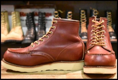 【5E 良品 犬タグ】レッドウィング 8875 アイリッシュセッター 赤茶 オロラセット モックトゥ 編み上げ ブーツ redwing HOPESMORE