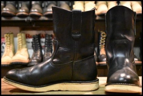 【8E 中古 02年】レッドウィング 8169 ペコス 黒 ブラッククローム プルオン クッションソール ブーツ redwing HOPESMORE