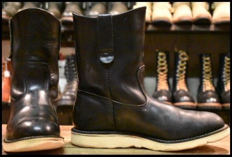 【8E 中古 02年】レッドウィング 8169 ペコス 黒 ブラッククローム プルオン クッションソール ブーツ redwing HOPESMORE