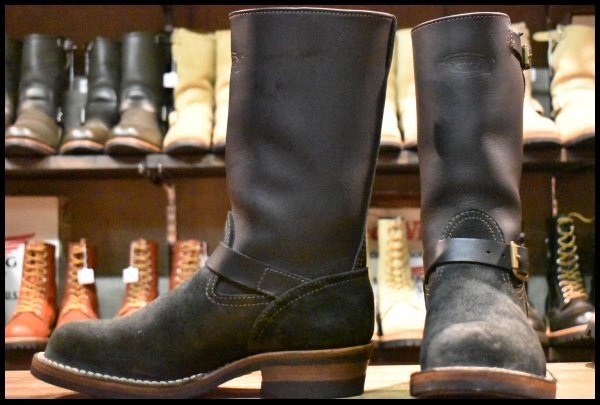 【8E 美品 10年】WESCO ウエスコ カスタムボス ブラックラフアウト×ブラック 黒 11インチハイト ビブラム430 ブーツ BOSS HOPESMORE