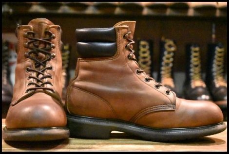 【7D 良品 PT91刺繍EH 97年】レッドウィング 2369 スーパーソール 茶 ブラウン ラウンドトゥ 編み上げ ブーツ redwing HOPESMORE