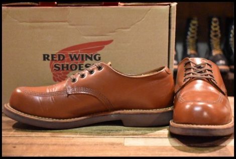 【8.5D 箱付 良品 13年】レッドウィング 9203 ガレージマン シューズ 茶 マデイラ シャパラル 短靴 ローカット ブーツ redwing HOPESMORE