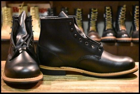 【9.5D 箱付 未使用 25年】レッドウィング 9423 ベックマン 黒 ブラック エクスカリバー プレーントゥ 9414 9014 ブーツ redwing HOPESMORE